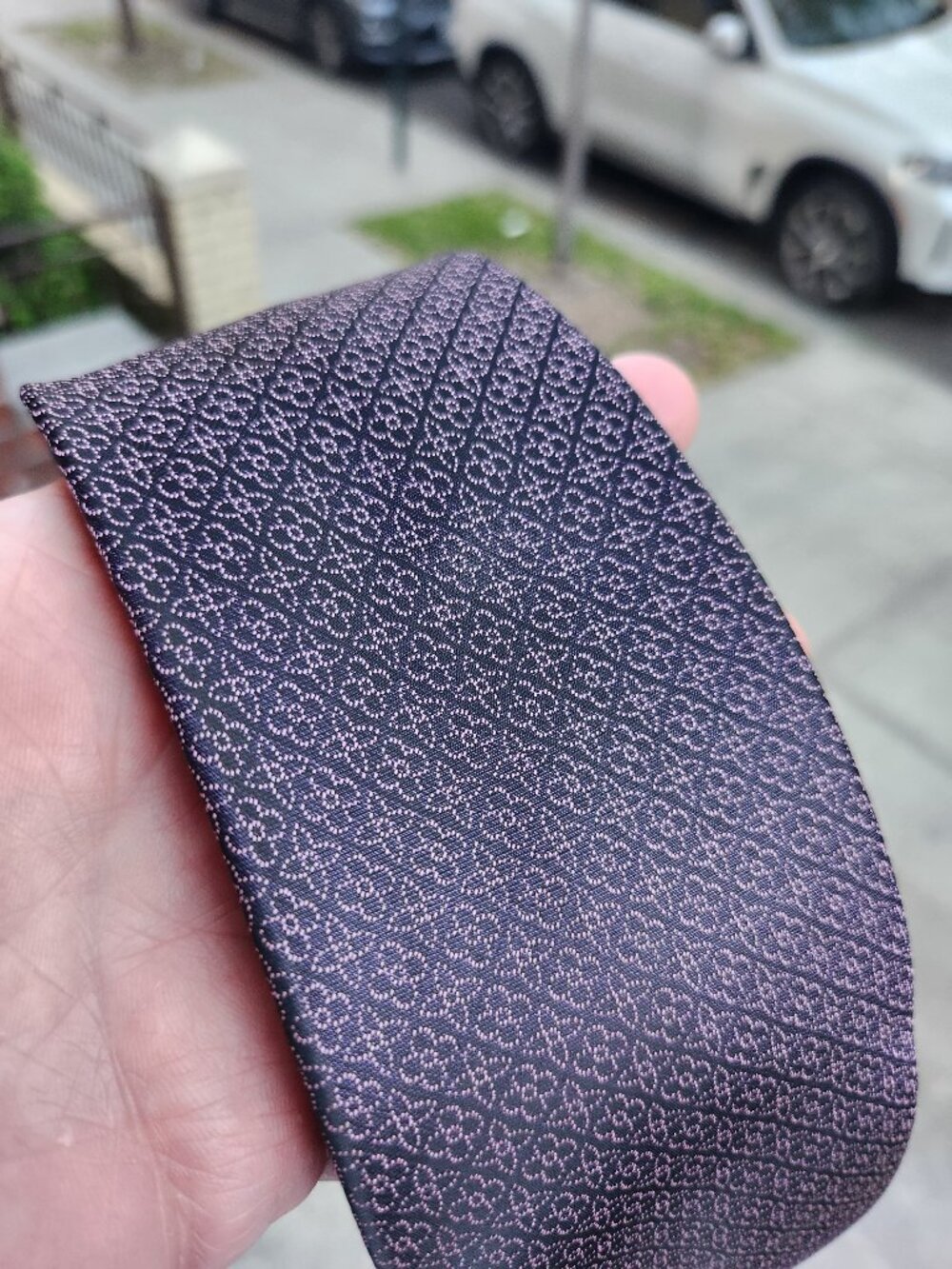 Louis Vuitton monogram purple tie
